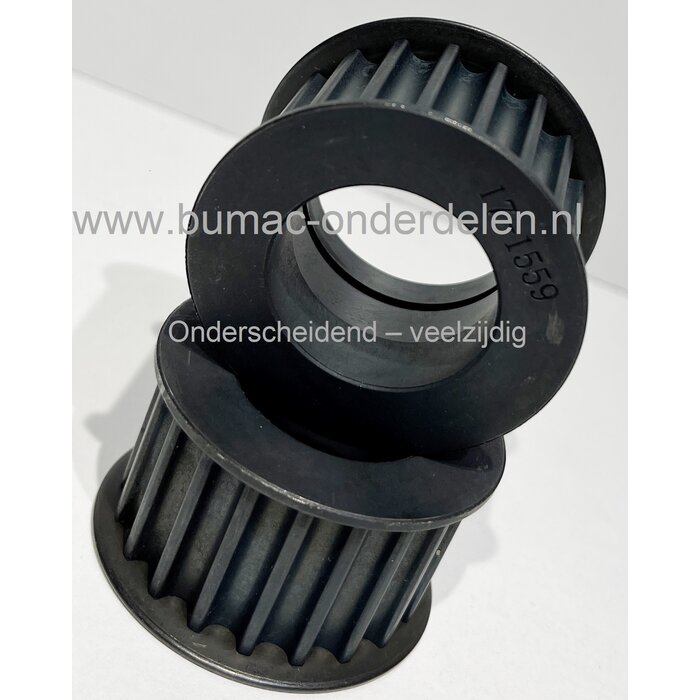 Getande Poelie voor 122 Cm Maaidek van CastelGarden, Stiga, Mountfield, Alpina, Honda TC122 en PTX Zitmaaiers, Tuintrekker