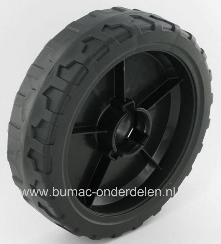 Kunststof Voorwiel Ø 165 mm CASTELGARDEN - STIGA - ALPINA - MOUNTFIELD Grasmaaier - Loopmaaier - Cirkelmaaier, HP180 - HP183 - HL454 - SP183 - SP470 - SP474 - SP536 - Collector 53S, Voor Wiel