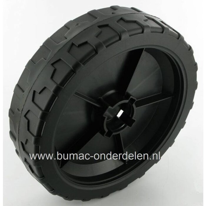 Kunststof Wiel Achter Ø 190 mm CASTELGARDEN - STIGA - ALPINA - MOUNTFIELD Achterwiel voor Grasmaaier - Loopmaaier - Cirkelmaaier, HP180 - HP183 - HL454 - SP183 - SP470 - SP474 - SP536 - Collector 53S, Achter Wielen