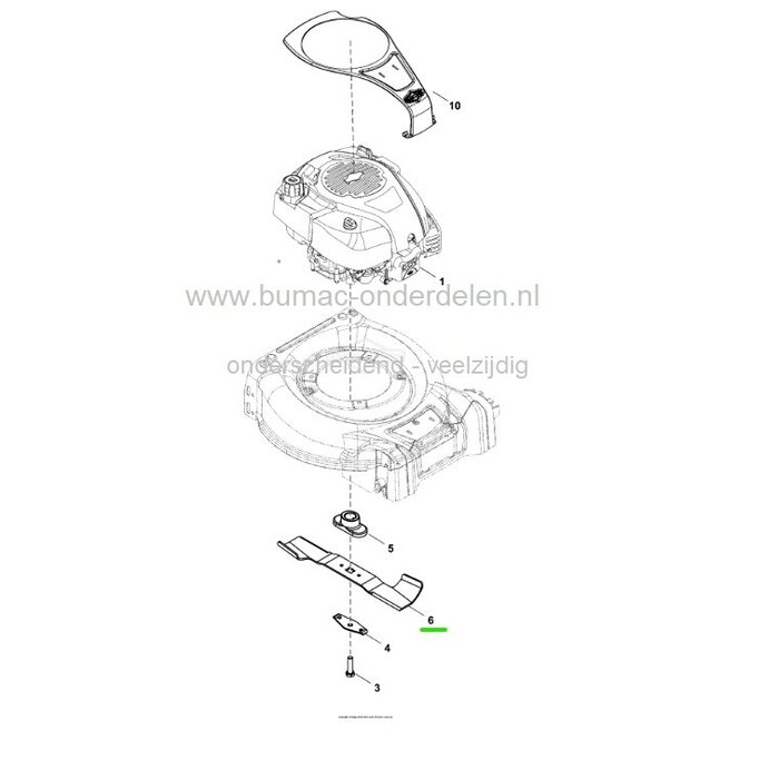 Briggs & Stratton Mulchmes  - 46 cm met 20 mm Asgat, Geschikt voor Mulchen en Geschikt voor Grasmaaiers van Murray en Briggs & Stratton