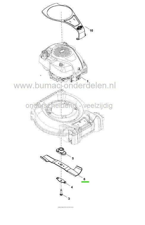 Briggs & Stratton Mulchmes  - 46 cm met 20 mm Asgat, Geschikt voor Mulchen en Geschikt voor Grasmaaiers van Murray en Briggs & Stratton