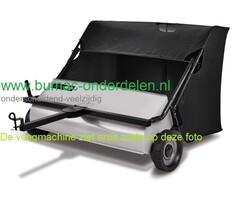 Grasveger - Bladveger - Mosveger - Veegmachine achter Zitmaaier - Frontmaaier of Quad Gras als Bladeren of Mos mee op te vegen Voor Zitmaaiers - Frontmaaiers en Quad Grasveger Bladveger Mosveger