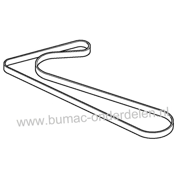 A81K Dubbelgetande Riem – Geschikt voor Simplicity Regent 2690495, 613575, 617227 en Meer. Tandriem 250 Tands voor Snapper - Simplicity - Ariens Aandrijving Maaidek, Maaimessen bij Zitmaaiers, Frontmaaiers van oa Simplicity, Snapper, Ariens, Dubbeltandrie