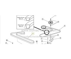 A81K Dubbelgetande Riem – Geschikt voor Simplicity Regent 2690495, 613575, 617227 en Meer. Tandriem 250 Tands voor Snapper - Simplicity - Ariens Aandrijving Maaidek, Maaimessen bij Zitmaaiers, Frontmaaiers van oa Simplicity, Snapper, Ariens, Dubbeltandrie