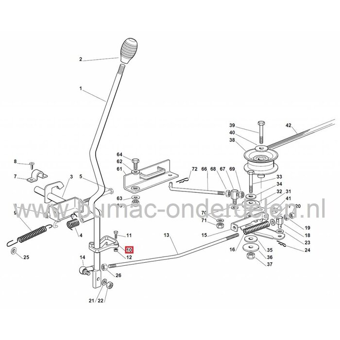Vergrendelplaat Hendel Mesinschakeling CASTELGARDEN Zitmaaier - Frontmaaier - Tuintrekker, Stiga - Castel Garden - Alpina - Mountfield, Vergrendelings Plaat