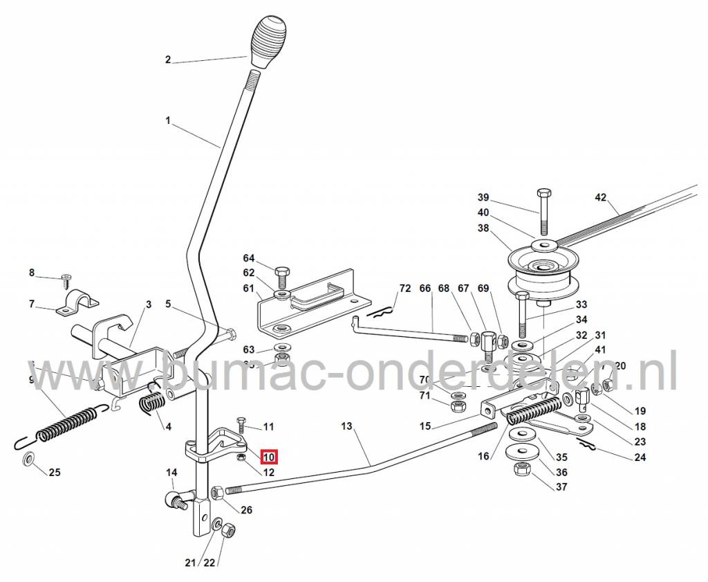 Vergrendelplaat Hendel Mesinschakeling CASTELGARDEN Zitmaaier - Frontmaaier - Tuintrekker, Stiga - Castel Garden - Alpina - Mountfield, Vergrendelings Plaat