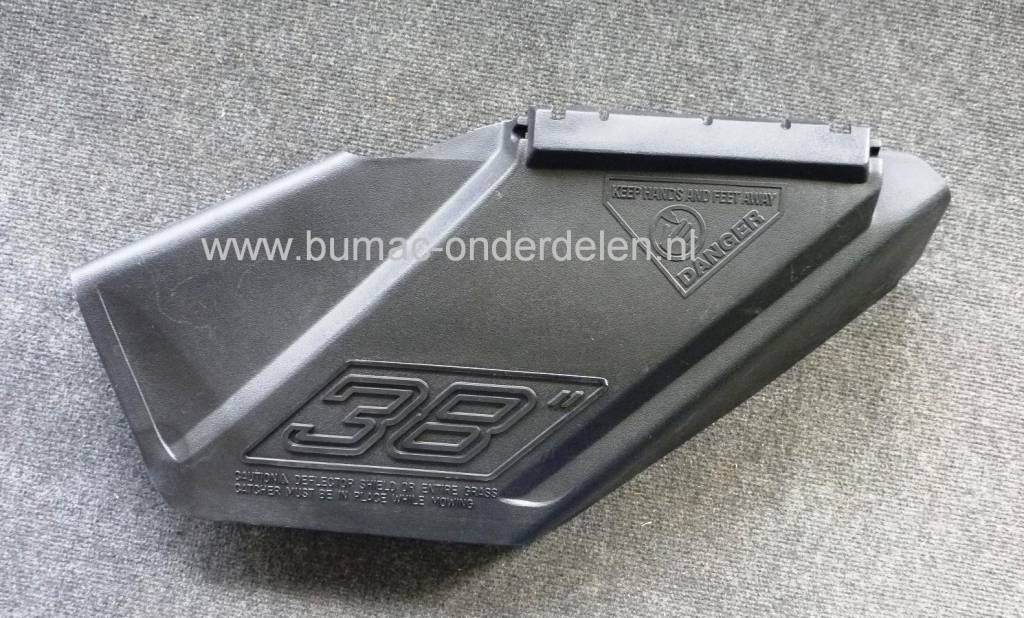 Zijuitworp Deflector voor Husqvarna - Partner - Jonsered - Lazer - Wizard - McCulloch Zitmaaier met een 97 Cm Maaidek