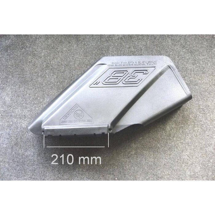 Zijuitworp Deflector voor Husqvarna - Partner - Jonsered - Lazer - Wizard - McCulloch Zitmaaier met een 97 Cm Maaidek