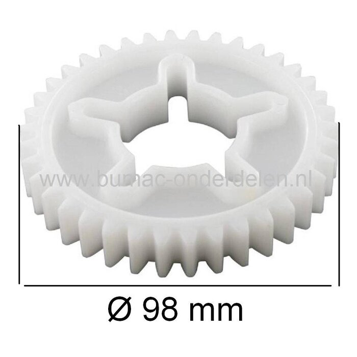 Aandrijftandwiel Achterwiel CASTELGARDEN Grasmaaiers oa NP534TR - NP534TRE - PAN504TR - PAN504TR4S - PAN504TRE4S, Stiga Combi 53SB - Collector 48SB en 53SB - Turbo 53-4S Castel Garden - Alpina - Mountfield Gazonmaaier - Benzinemaaier - Cirkelmaaier - Gras