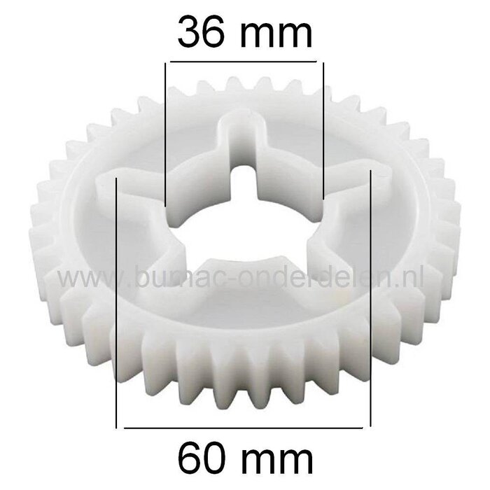 Aandrijftandwiel Achterwiel CASTELGARDEN Grasmaaiers oa NP534TR - NP534TRE - PAN504TR - PAN504TR4S - PAN504TRE4S, Stiga Combi 53SB - Collector 48SB en 53SB - Turbo 53-4S Castel Garden - Alpina - Mountfield Gazonmaaier - Benzinemaaier - Cirkelmaaier - Gras