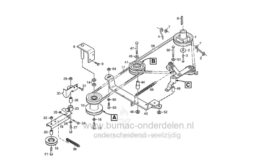 V-snaar voor Aandrijving Voor Stiga, Castelgarden, Mountfield & Alpina Zitmaaiers | Servicecode 9585-0139-01