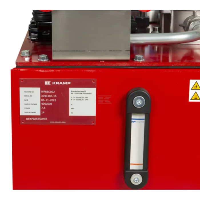 WP85C002 Werkplaatsaggregaat 75L-20L/min-7,5kW/400V – Professionele Luchtcompressor voor Industriële Toepassingen