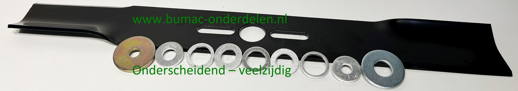 Universeel maaimes 19" – Voor Grasmaaiers, Inclusief Verloopringen en Montageschijven