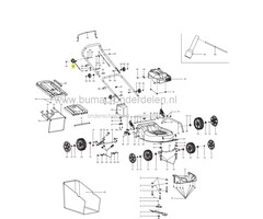 Motorbedieningsonderdeel Dolmar PM410, PM5100S, Makita PLM grasmaaiers  onderdeel