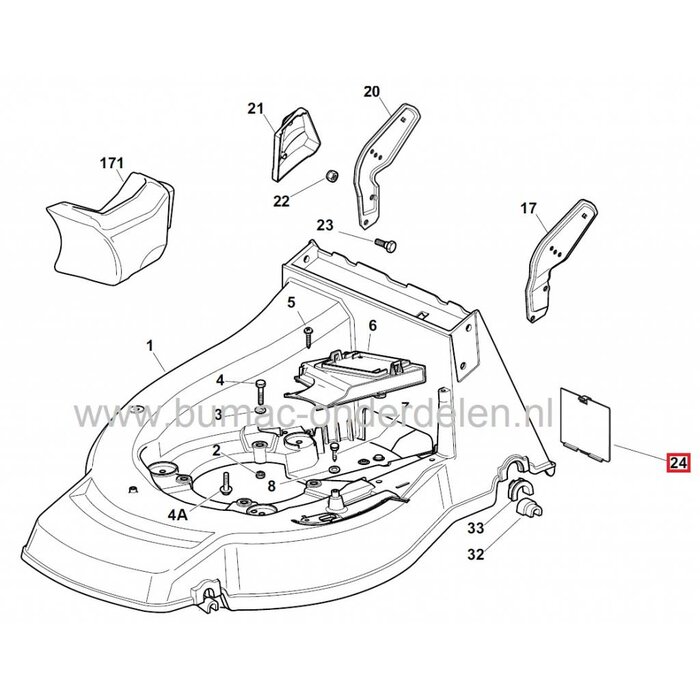 Deksel Transmissie CASTELGARDEN Grasmaaier - Loopmaaier - Cirkelmaaier, Stiga - Castel Garden - Alpina - Mountfield, Inspectie Luikje
