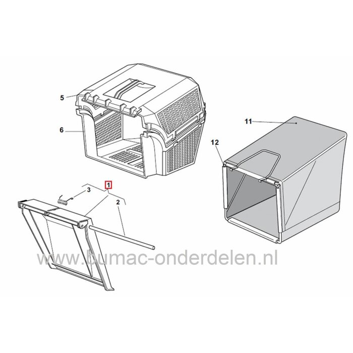 Achterklep CASTELGARDEN RA504 - NP534 - TDAM534 - XA55 Grasmaaier - Loopmaaier - Benzinemaaier, Stiga - Castel Garden - Alpina - Mountfield, Klep Achter
