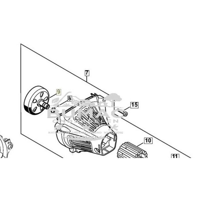 Koppelingstrommel Stihl – vervangend onderdeel voor FS 94, FS 94 C, FS 94 R, FS 94 RC, KM 131 R en KombiSystem-modellen