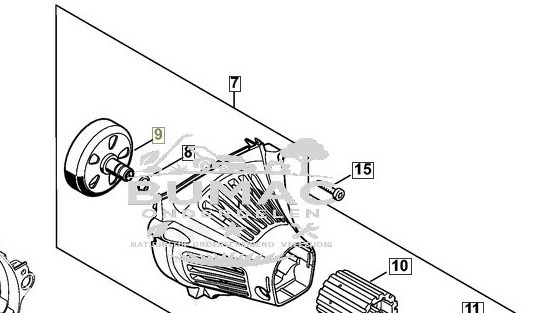 Koppelingstrommel Stihl – vervangend onderdeel voor FS 94, FS 94 C, FS 94 R, FS 94 RC, KM 131 R en KombiSystem-modellen