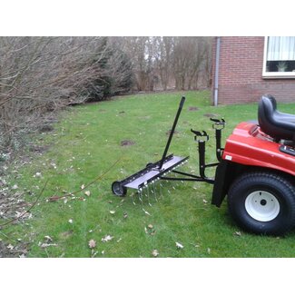 Ontmosser, Verticuteermachine, mos verwijderaar, Ontmossen achter Zitmaaier - Frontmaaier of Quad - Copy