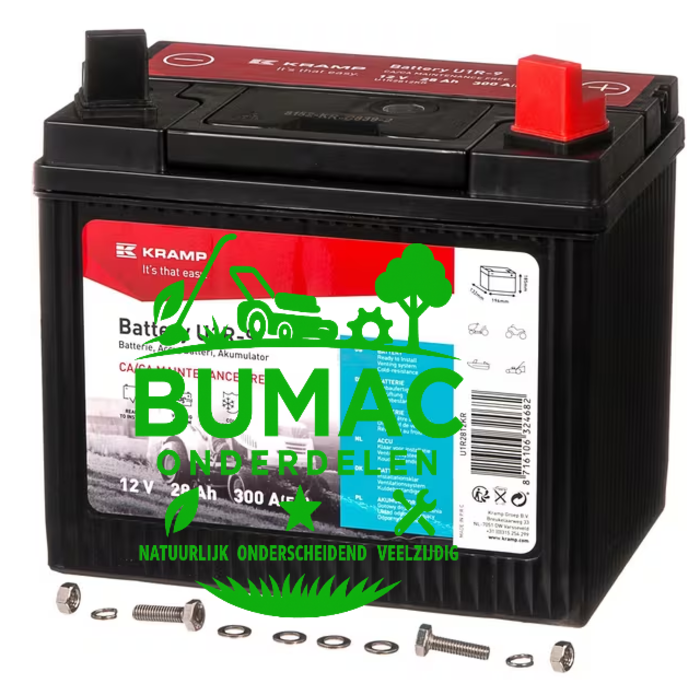 12V 28Ah startaccu onderdeel – krachtig en onderhoudsvrij voor tuinmachines en voertuigen