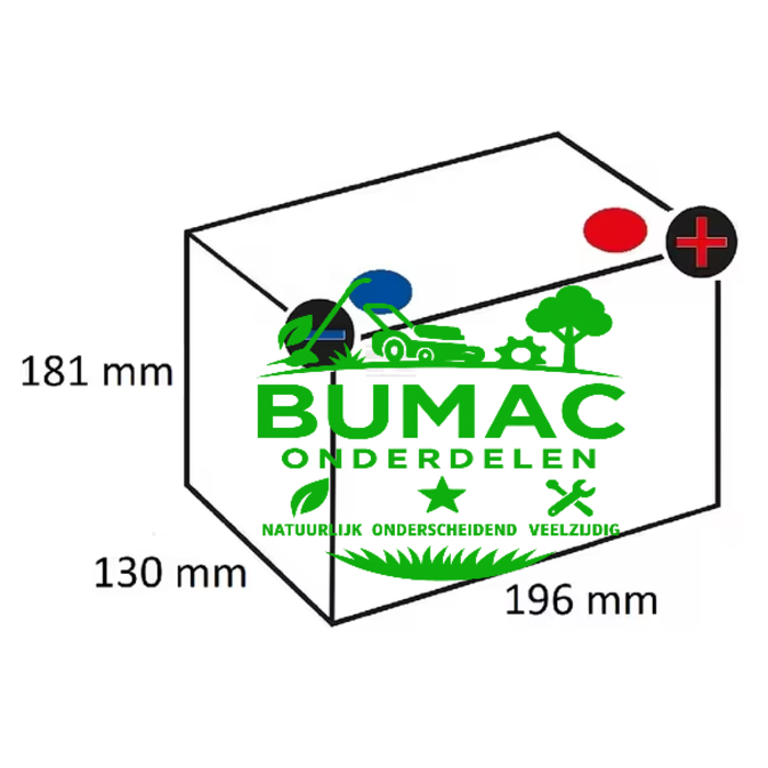 12V 28Ah startaccu onderdeel – krachtig en onderhoudsvrij voor tuinmachines en voertuigen