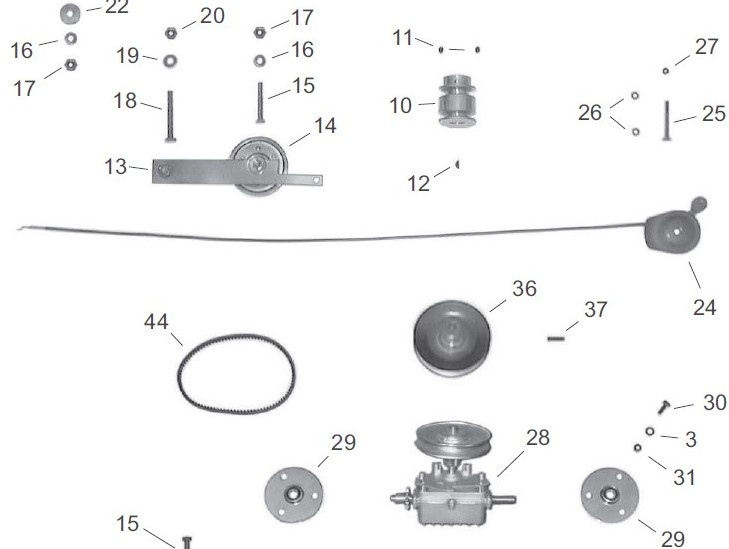 EMAK gasbedieningskabel – geschikt onderdeel voor Honda GCV135 motoren en Limpar machines