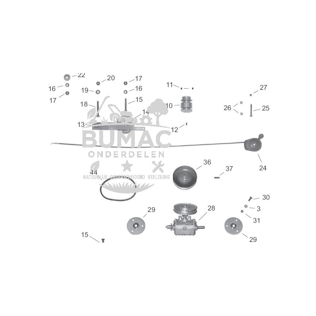 EMAK gasbedieningskabel – geschikt onderdeel voor Honda GCV135 motoren en Limpar machines