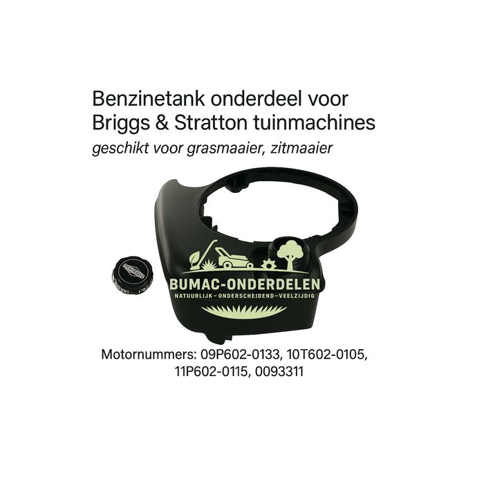 Benzinetank onderdeel geschikt voor Briggs & Stratton motoren – past op grasmaaiers en zitmaaiers
