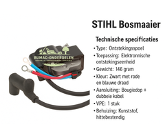 Ontstekingsspoel voor Stihl FS 460, FS 410, FS 450, FS 480 – onderdeel