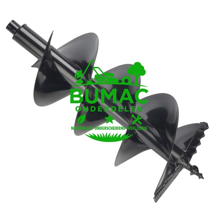 Grondboor 12" (30,48 cm) met dubbele winding en Ø20 mm aansluiting, geschikt voor Cramer en Greenworks machines, booraccessoire voor tuinmachine onderdeel