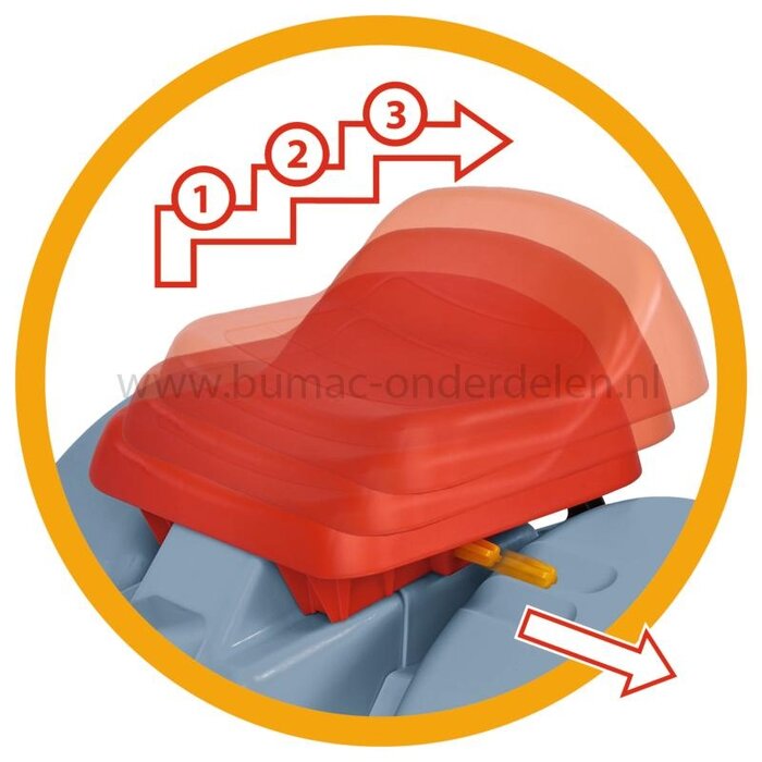 BIG Traptrekker Eicher Diesel ED16, kindertraptractor met kettingaandrijving en verstelbare zitting in 3 standen, draagvermogen tot 50 kg, speelgoed tractor voor kinderen vanaf 3 jaar, onderdeel