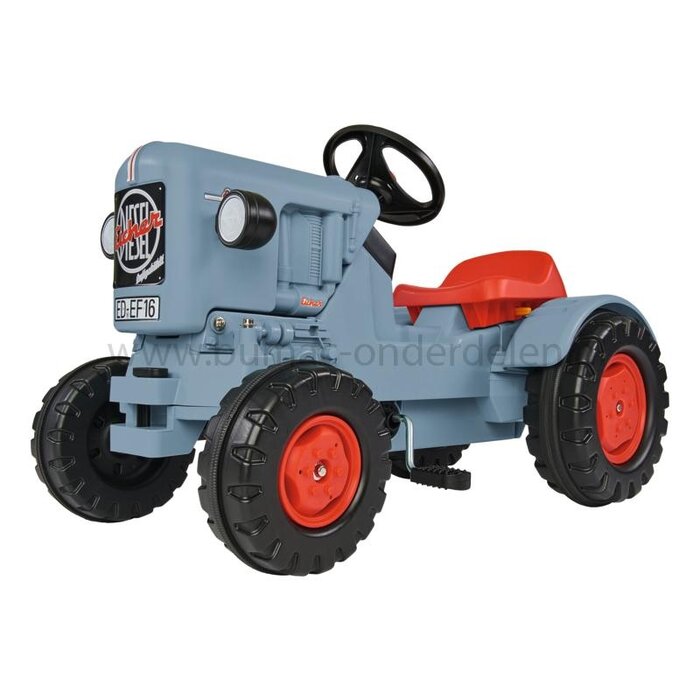 BIG Traptrekker Eicher Diesel ED16, kindertraptractor met kettingaandrijving en verstelbare zitting in 3 standen, draagvermogen tot 50 kg, speelgoed tractor voor kinderen vanaf 3 jaar, onderdeel