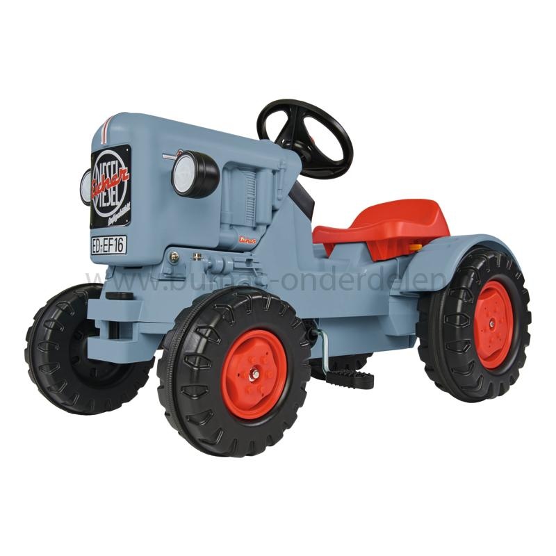 BIG Traptrekker Eicher Diesel ED16, kindertraptractor met kettingaandrijving en verstelbare zitting in 3 standen, draagvermogen tot 50 kg, speelgoed tractor voor kinderen vanaf 3 jaar, onderdeel