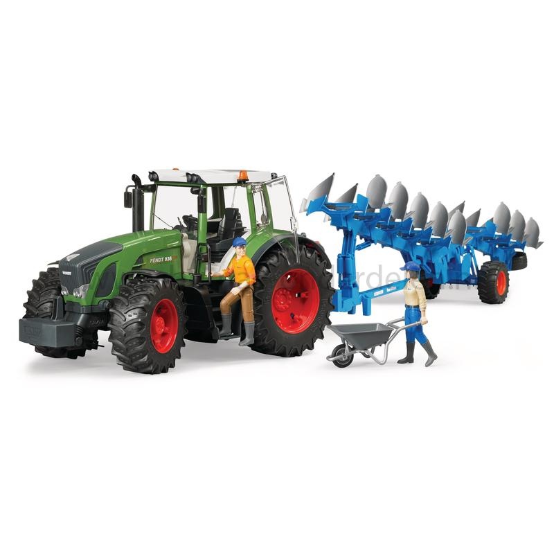 Bruder Fendt 936 Vario tractor speelgoed, schaal 1:16 met openende motorkap, stuurfunctie via schuifdak, verstelbare trekhaak en afneembaar frontgewicht, Bruder speelgoed onderdeel