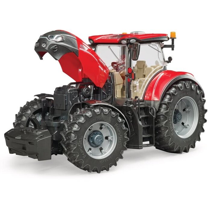 Bruder Case IH Optum 300 CVX speelgoed tractor schaal 1:16, tractor met cabine, stuurbare vooras, motorkap die open kan, afneembare wielen en achterkoppeling, onderdeel
