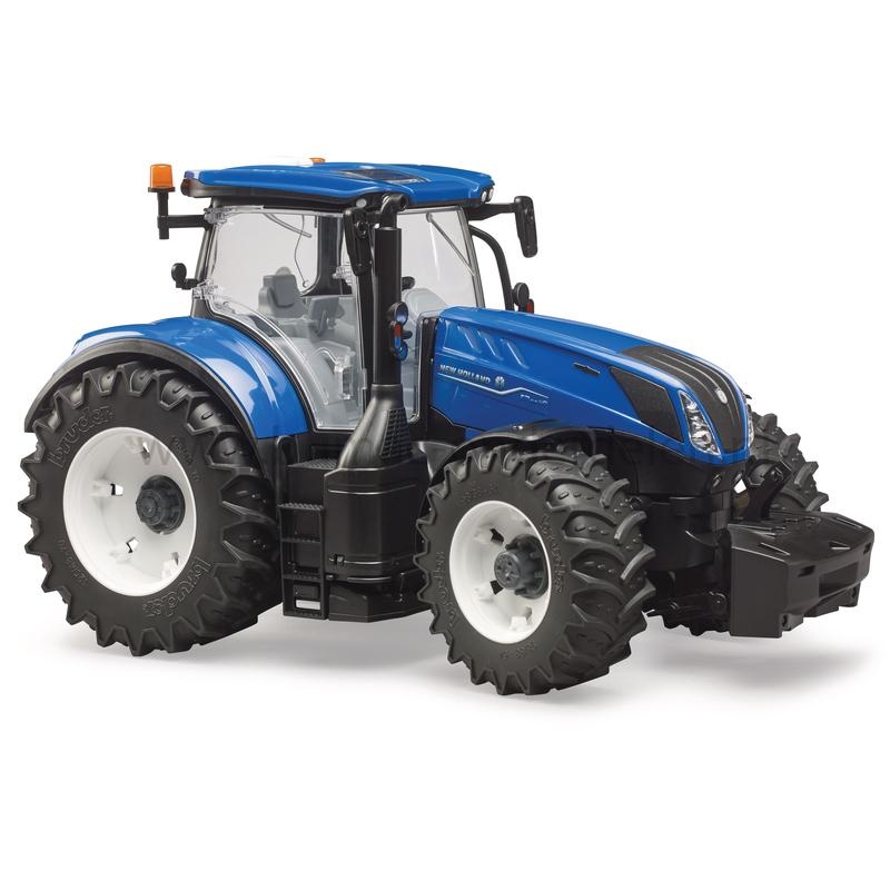 Bruder New Holland T7.315 speelgoed tractor schaal 1:16, tractor met cabine, stuurbare vooras, openende deuren, afneembare wielen en achterkoppeling, onderdeel