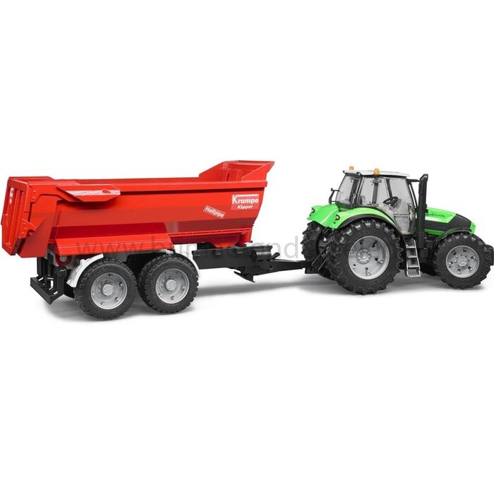 Bruder Deutz Agrotron X720 speelgoed tractor schaal 1:16, met deuren die open kunnen, afneembaar frontgewicht, pendelvooras, trekhaak en stuurfunctie via cabinedak, Bruder tractor speelgoed, onderdeel