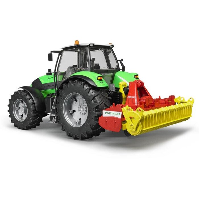 Bruder Deutz Agrotron X720 speelgoed tractor schaal 1:16, met deuren die open kunnen, afneembaar frontgewicht, pendelvooras, trekhaak en stuurfunctie via cabinedak, Bruder tractor speelgoed, onderdeel