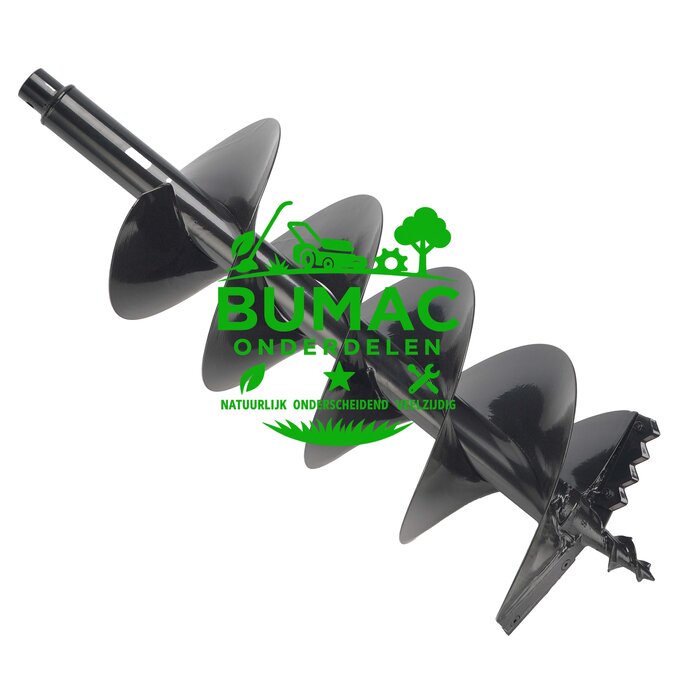 Grondboor 10" (25,40 cm) met dubbele spiraalwinding voor grondboren met 20 mm aansluiting – Accessoire voor Cramer en Greenworks grondboormachines, onderdeel