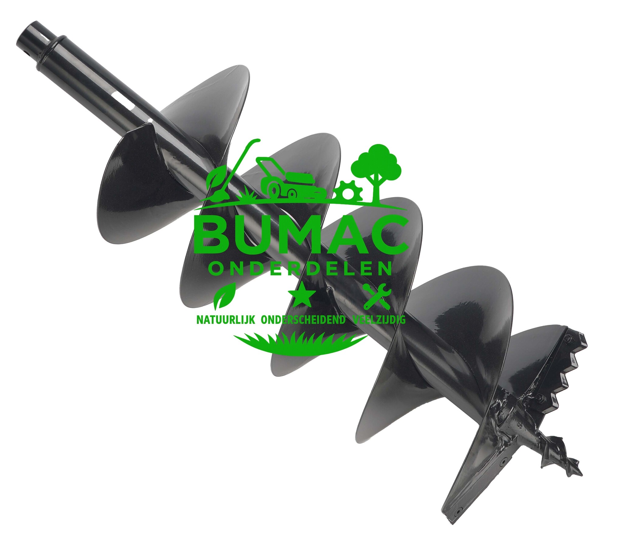 Grondboor 10" (25,40 cm) met dubbele spiraalwinding voor grondboren met 20 mm aansluiting – Accessoire voor Cramer en Greenworks grondboormachines, onderdeel