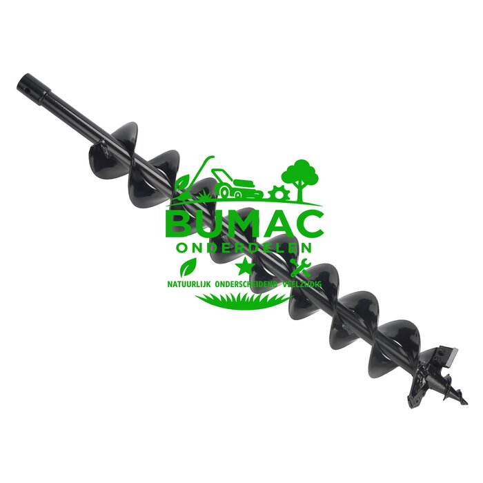Grondboor 4" (10,16 cm) met dubbele spiraalwinding voor grondboren met 20 mm aansluiting – Accessoire voor Cramer en Greenworks grondboormachines, onderdeel