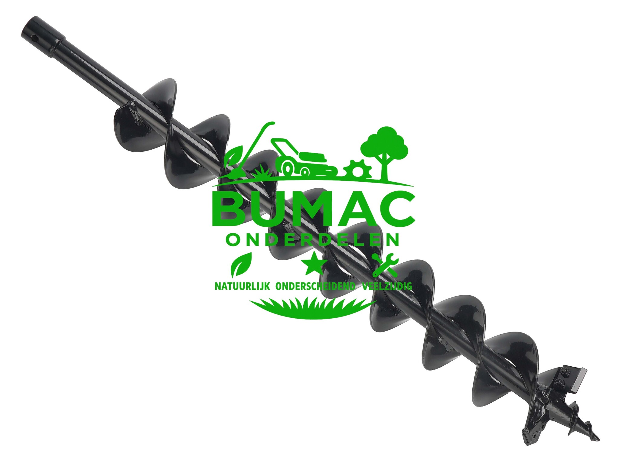 Grondboor 4" (10,16 cm) met dubbele spiraalwinding voor grondboren met 20 mm aansluiting – Accessoire voor Cramer en Greenworks grondboormachines, onderdeel