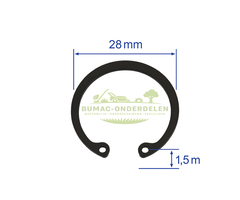 Borgring 28x1,2 voor Stihl startmechanisme, stalen vergrendelring, motoronderdeel