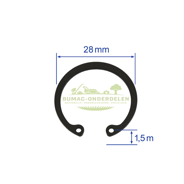 Borgring 28x1,2 voor Stihl startmechanisme – stalen borgclip voor trekstarter en binnenrol in Stihl bosmaaiers, doorslijpers, bladblazers en spuiten – motoronderdeel voor asvergrendeling, onderdeel