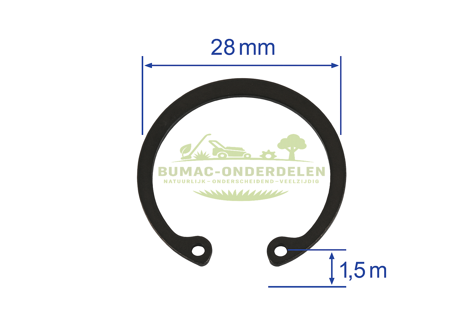 Borgring 28x1,2 voor Stihl startmechanisme – stalen borgclip voor trekstarter en binnenrol in Stihl bosmaaiers, doorslijpers, bladblazers en spuiten – motoronderdeel voor asvergrendeling, onderdeel