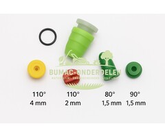 5-delige sproeidoppen set met O-ring voor spuitlans, universeel onderdeel