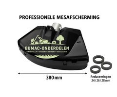 Professionele Mesafscherming 380 mm met Metalen Montagebeugel – Luxe Uitvoering, onderdeel