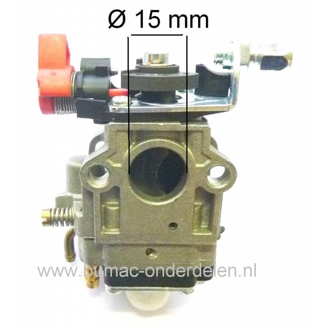 Carburateur voor OleoMac Bosmaaier Model 735 - 755, Oleo Mac Membraan Carburateur met Primer en Choke Functie