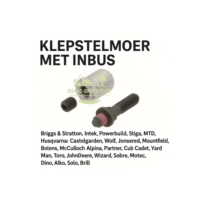 Originele klepstelmoer-set – OEM-kwaliteit set met stelbout, borgmoer en borgschroef – Voor klepafstelling op Briggs & Stratton Intek, PowerBuilt en IC-serie OHV-motoren in zitmaaiers, frontmaaiers en tuintractoren