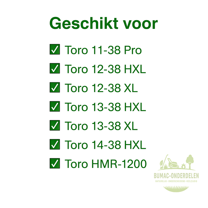 Gazonmaaiermes 491 mm – Rond Middenbevestigingsgat Ø 16 mm – Rechtsdraaiend – Voor Toro Zitmaaiers 11-38 Pro, 12-38 HXL, 12-38 XL, 13-38 HXL, 13-38 XL, 14-38 HXL, HMR-1200 – Zijuitworp, onderdeel